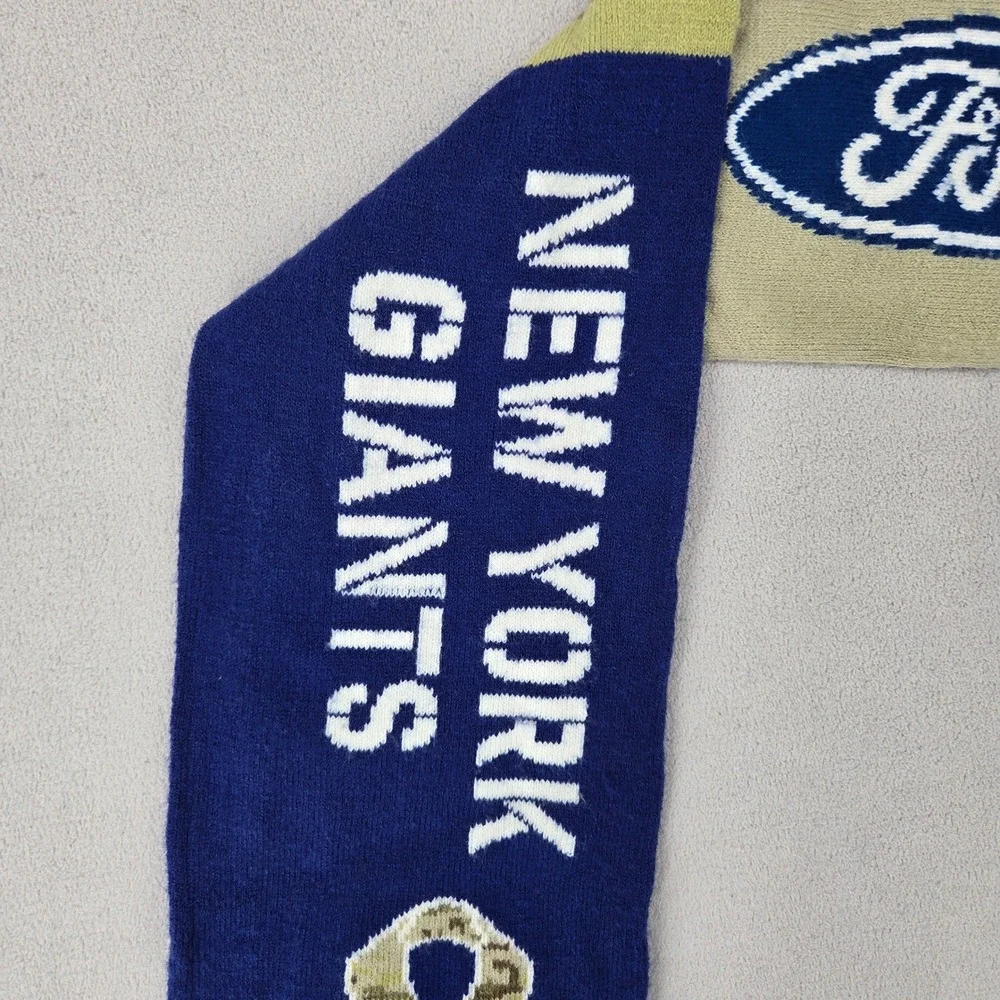 NFL New York Giants OS Scarf Salute to Service Ford Blue Camo Ribbon Knit Fringe